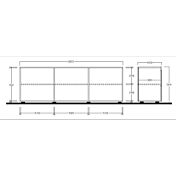 Porta TV di Design Rovere Samoa a due ante e un cassetto