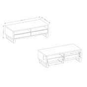 Porta TV salvaspazio, finitura quercia e metallo nero