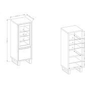 Vetrina moderna 2 ante e 5 ripiani interni
