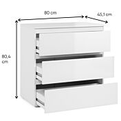 Funzionale Bagno completo con specchio, finitura Bianco lucido