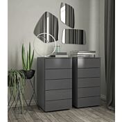 Settimino grigio titanio 5 cassetti, made in italy Zenzero Shop