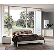 Letto matrimoniale Metiz, finitura Bianco Essenza