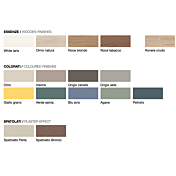 Coppia di comodini moderni con 2 cassetti, finitura Orzo