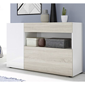 Moderna Madia rovere samoa e bianco lucido