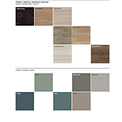 Parete attrezzata moderna finitura Argilla e Rovere Sbiancato