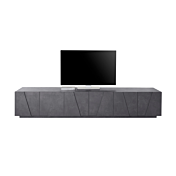 Moderno Mobile porta tv geometrico a 6 ante finitura Ardesia