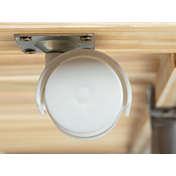 Divano letto con secondo letto ad estrazione alla pari del primo bianco