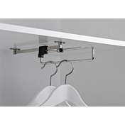 Armadio guardaroba in finitura bianco laccato lucido, linea arco