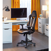 Poltrona da ufficio regolabile in altezza, funzionale colore grigio scuro