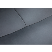 Poltrona da ufficio, nera, in ecopelle con ruote