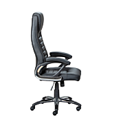 Elegante Poltrona da ufficio, nera, in ecopelle 