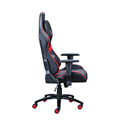 Poltrona da gaming in ecopelle nero/rossa