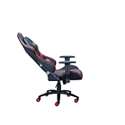 Poltrona da gaming in ecopelle nero/rossa