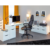 Poltrona da ufficio, grigia lavorazione tono su tono