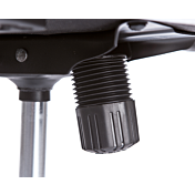 Poltrona da ufficio con ruote, con seduta in ecopelle grigia