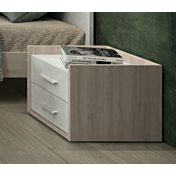 Comò moderno in finitura Noce brina e Cemento artico