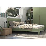 Letto matrimoniale moderno in finitura Oliva