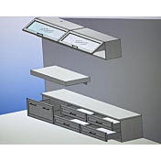 Elegante, funzionale e spaziosa Parete attrezzata, colore bianco
