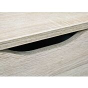 Cassettiera 4 cassetti, finitura rovere