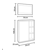 Mobile da ingresso scontato con scarpiera e specchiera