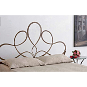 Letto in ferro battuto Puccini effetto corten, made in Italy