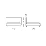 Letti contenitori matrimoniali, letto in ecopelle color Piuma Beige