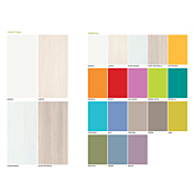 Armadio per camerette con 2 ante scorrevoli i in finitura Larice e Turchese LACCATO