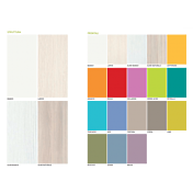 Scrivania per camerette bianca con pensile Olmo