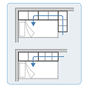 Letto a castello con passerella Riccardo laccato, in finitura Turchese e Tortora