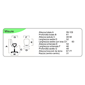 Poltrona operativa da ufficio Nera con schienale Limone