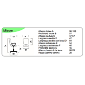 Poltrona direzionale con braccioli in finitura Grigio