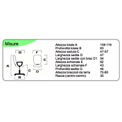 Poltrona direzionale con braccioli, Blu