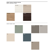 Coppia di comodini sfasati Palawan in finitura Grigio, Bianco con top in Marmo nero