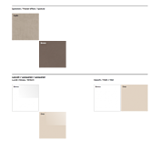 Coppia di comodini sfasati Palawan in finitura Grigio, Bianco con top in Marmo nero