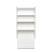 Armadio multiuso Bianco con 3 ripiani e 2 cassetti