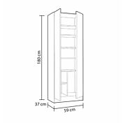 Armadio multiuso con ripiani, 2 ante, finitura bianca