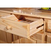 Credenza Moderna, Madia di Design, 3 Ante e 3 Cassetti, Pino