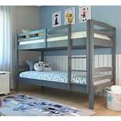 Letti mini castello in legno massello, finitura Grigio scuro