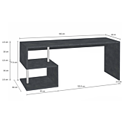 Scrivania ardesia dal design moderno, L.180