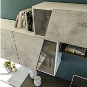 Parete attrezzata di design,  disponibile in diverse finiture, Made in Italy