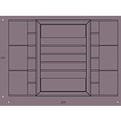 Parete attrezzata di grandi dimensioni, colore struttura Olmo Perla, finitura frontali Bianco Lucido, made in Italy