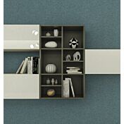 Parete attrezzata moderna con librerie, Made in Italy