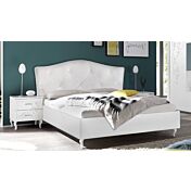 letto contenitore ecopelle bianco