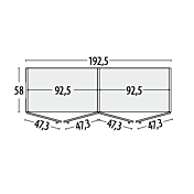 Armadio per bambini Moretti Compact, 4 ante Betulla e Lilla laccato