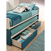Letto multifunzionale Space Moretti Compact, 2 posti letto con cassetti