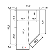 Cameretta salvaspazio a ponte, finitura Bianco e Olmo natura
