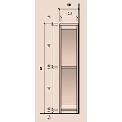 Offerta letto matrimoniale con alloggiamento posteriore, finitura Moka