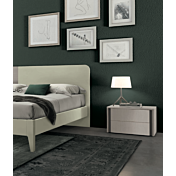 Offerta coppia di comodini moderni 2 cassetti in finitura Rovere dorian