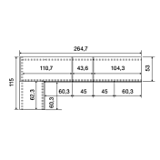 Cameretta bambine a ponte, finitura Rosa confetto, Bianco e Bianco altea