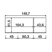 Armadio a ponte con libreria, finitura Petrolio, Bianco e Bianco altea